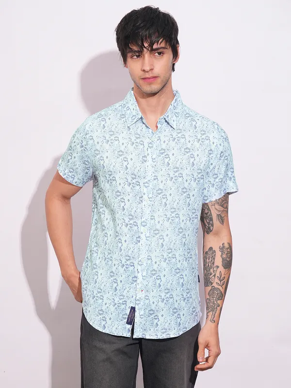 Being Human Clothing-Mens-Top-Shirts White/Navy