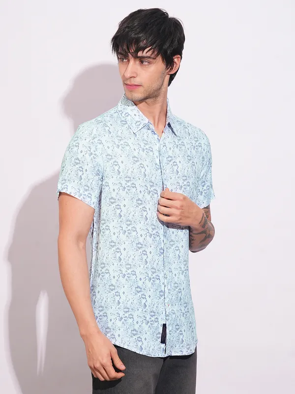 Being Human Clothing-Mens-Top-Shirts White/Navy