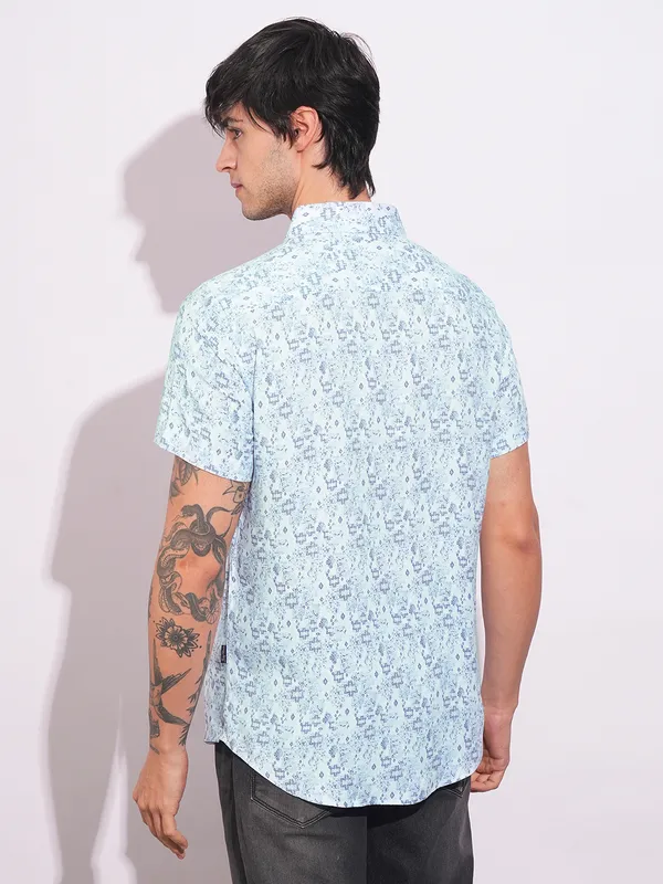 Being Human Clothing-Mens-Top-Shirts White/Navy