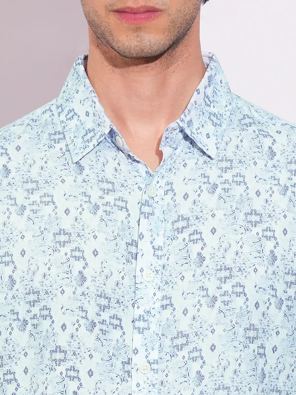 Being Human Clothing-Mens-Top-Shirts White/Navy
