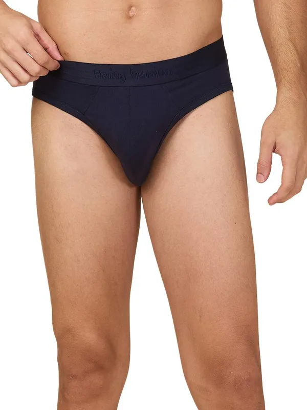 Being Human Mens- Mid Rise Brief Underwear Navy