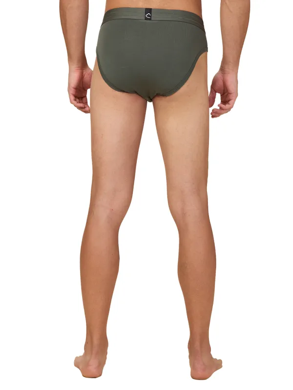 Being Human Clothing Mens- Mid Rise Brief Underwear Olive