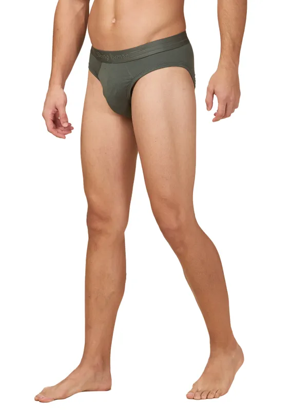 Being Human Clothing Mens- Mid Rise Brief Underwear Olive