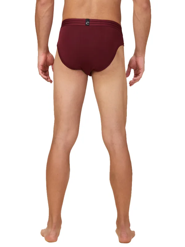 Being Human Mens- Mid Rise Brief Underwear Wine