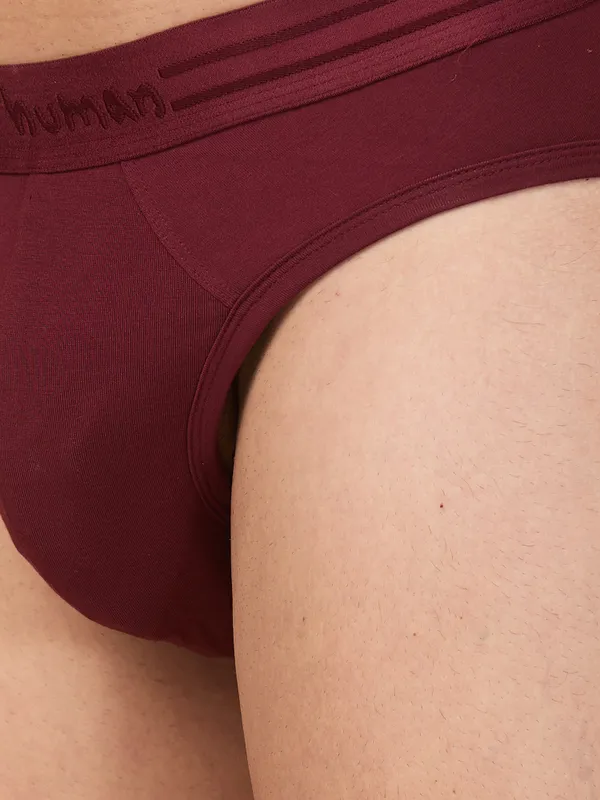 Being Human Mens- Mid Rise Brief Underwear Wine