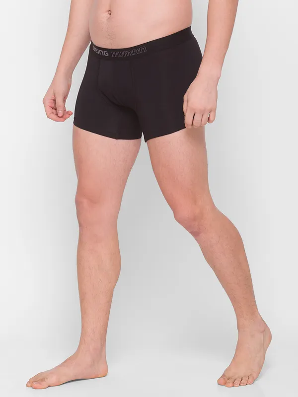 Being Human Clothing Men Regular Fit Trunk-Black/Wine