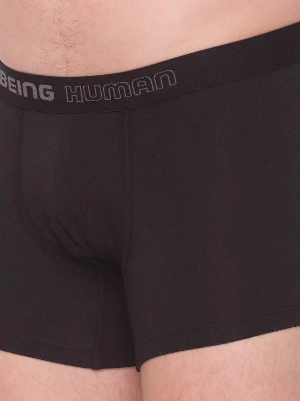 Being Human Clothing Men Regular Fit Trunk-Black/Wine