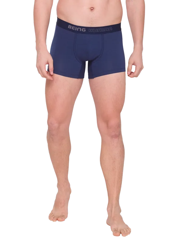 Being Human Clothing Men Regular Fit Trunk-White/Navy