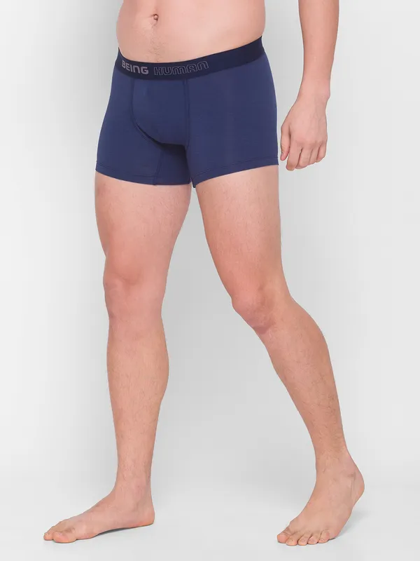 Being Human Clothing Men Regular Fit Trunk-White/Navy