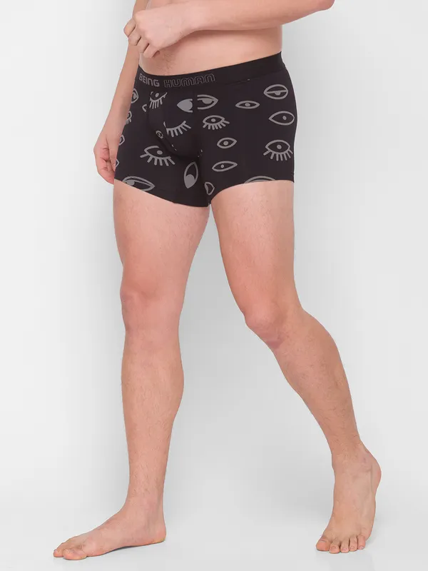 Being Human Clothing Men Regular Fit Trunk-White/Black