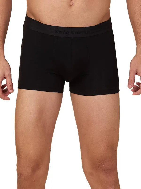 Being Human Mens- Mid Rise Trunk Underwear Black