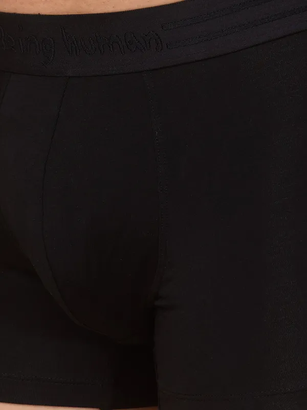 Being Human Mens- Mid Rise Trunk Underwear Black