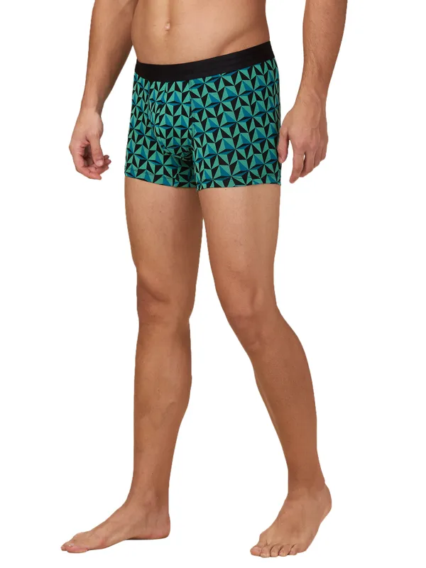 Being Human Mens- Mid Rise Trunk Underwear Black Prt