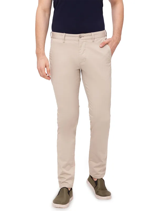 Being Human Men Slim Fit Chino-Beige