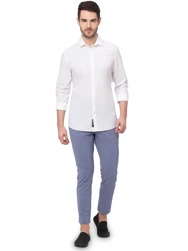 Being Human Clothing Men Carrot Cropped Fit Chino-Blue