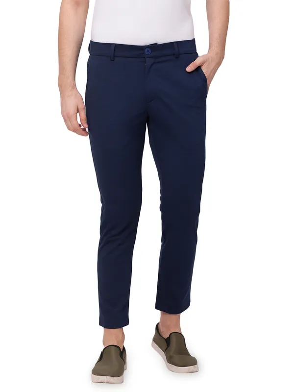 Being Human Clothing Men Carrot Cropped Fit Chino-Navy