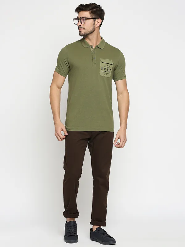 Being Human Clothing Men Slim Fit Chino-Dk Brown