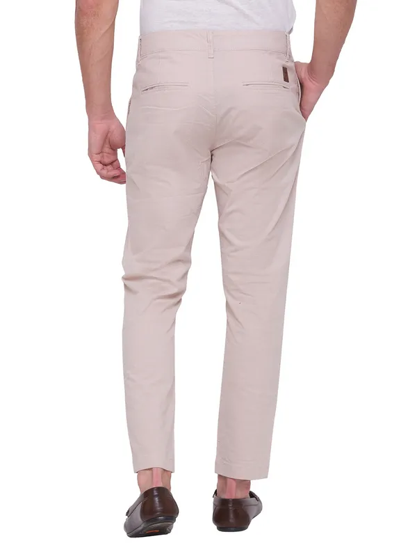 Being Human Men Slim Cropped Fit Chino-Beige