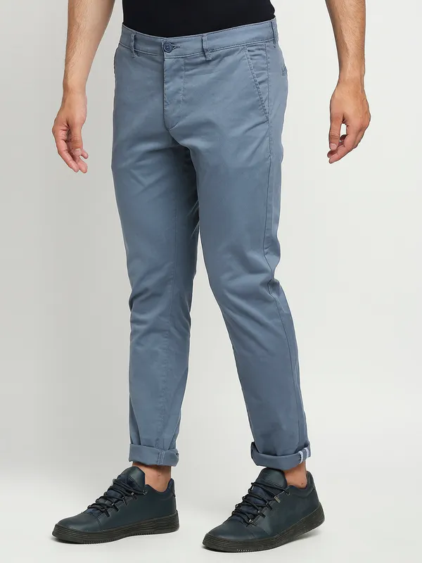 Being Human Men Slim Fit Chino-Mid Blue