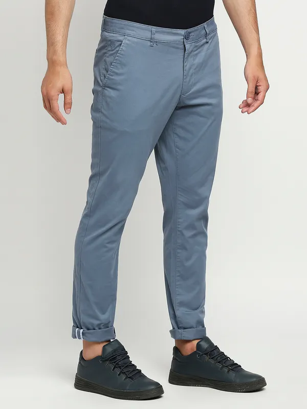 Being Human Men Slim Fit Chino-Mid Blue