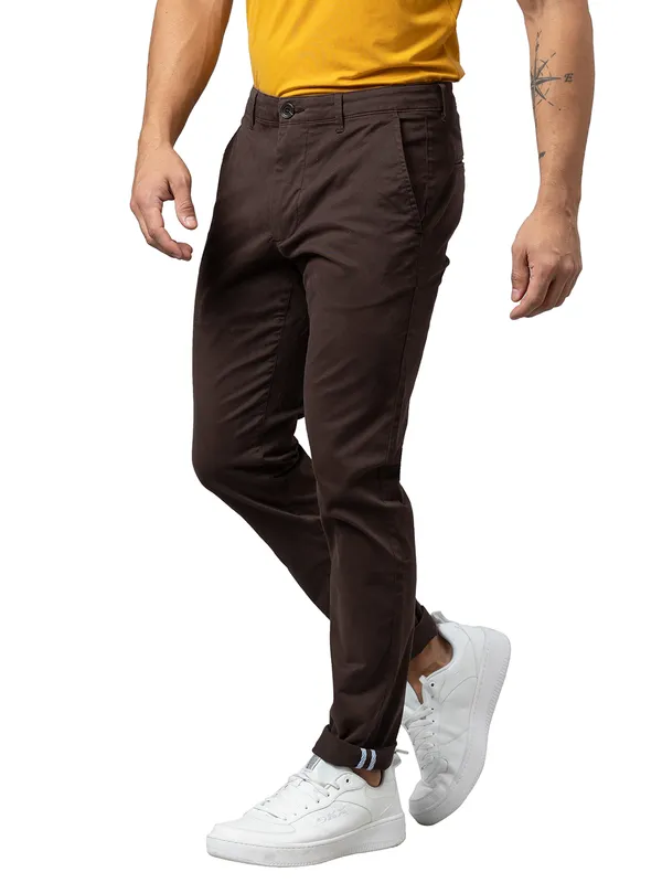 Being Human Clothing Men Slim Fit Chino-Brown