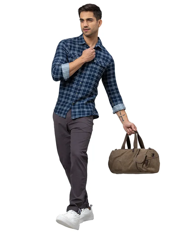 Being Human Clothing Men Slim Fit Chino-Charcoal