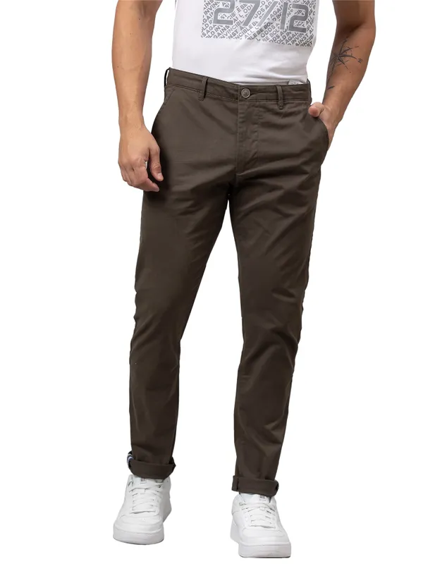 Being Human Men Slim Fit Chino-Olive