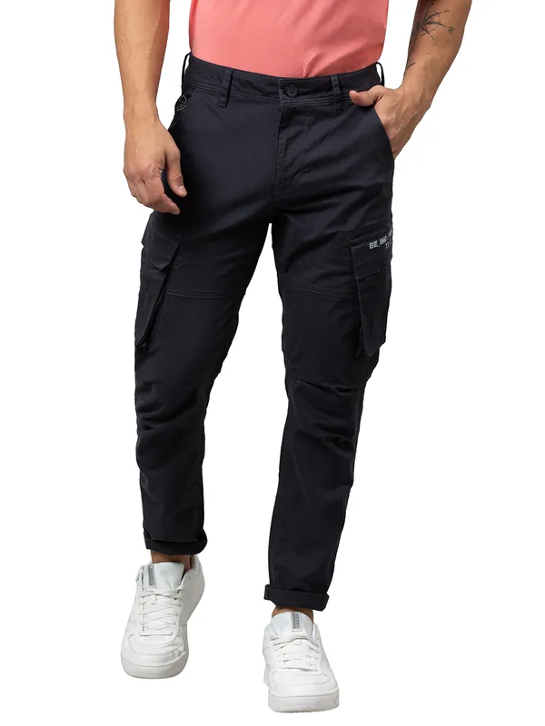 Being Human Men Cargo Fit Chino-Navy
