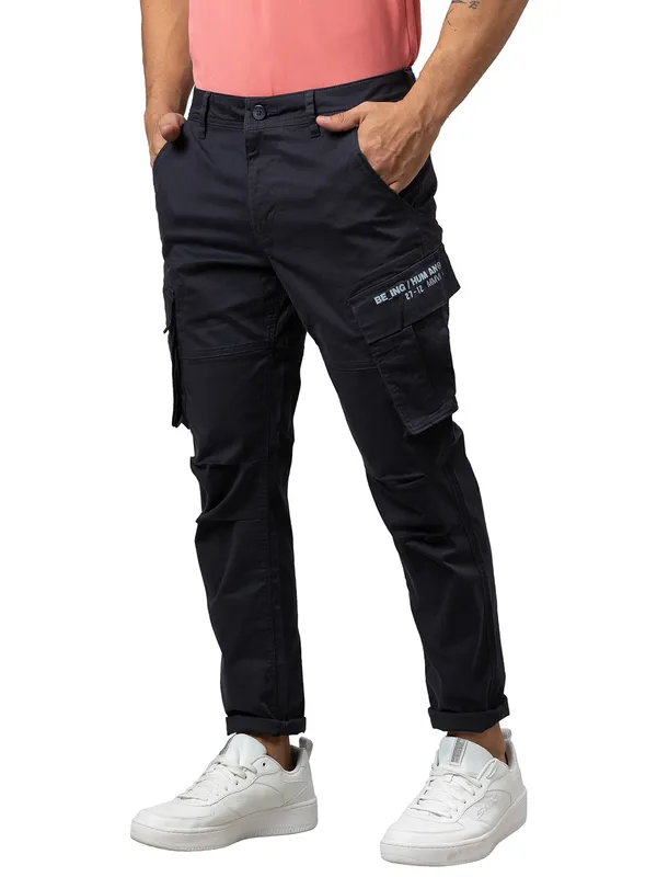 Being Human Men Cargo Fit Chino-Navy