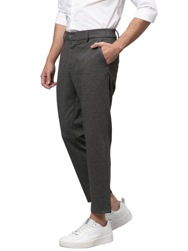 Being Human Clothing Men Cropped Fit Chino-Charcoal