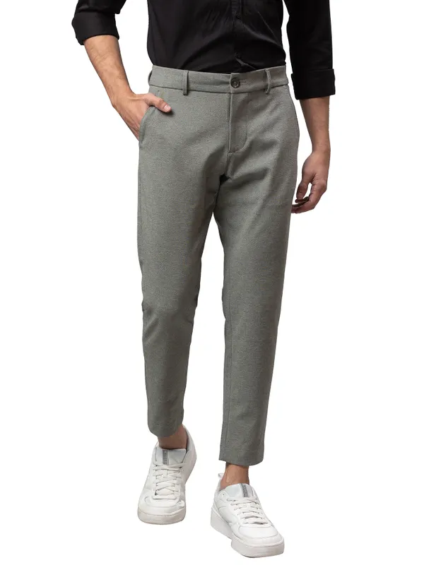Being Human Clothing Men Cropped Fit Chino-Grey