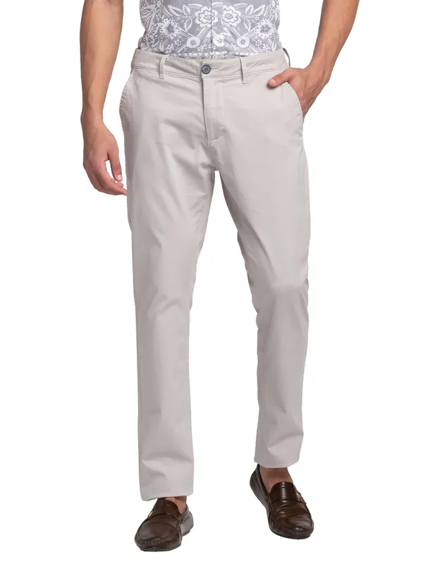 Being Human Men Slim Fit Chino-Stone Grey