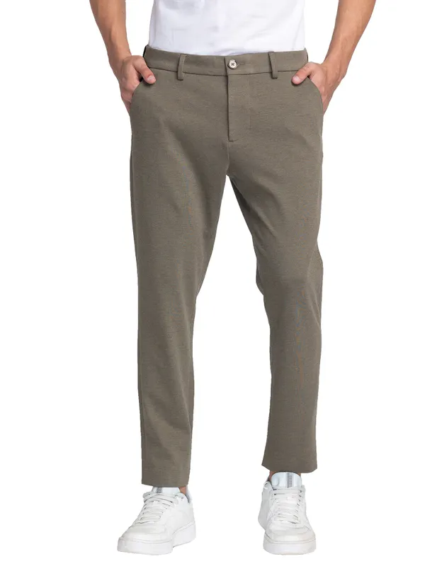 Being Human Clothing Men Cropped Fit Chino-Khaki