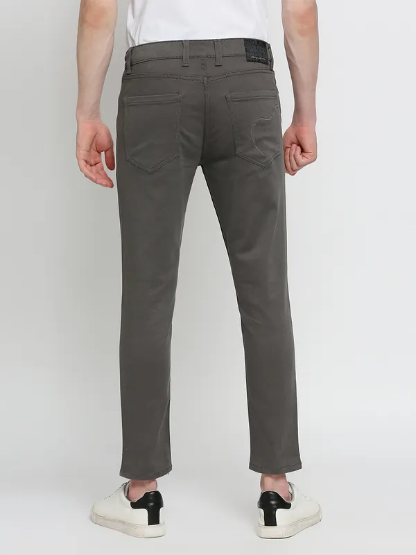 Being Human Men Cropped Fit Chino-Dark Grey