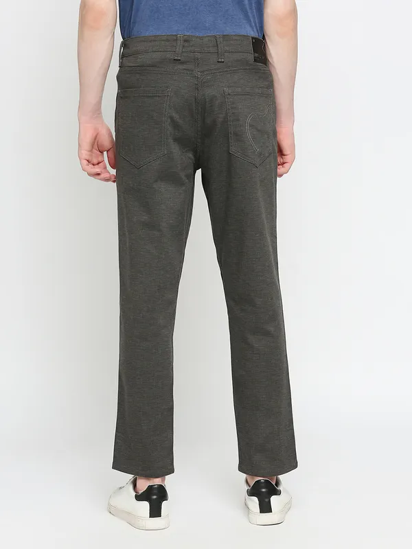 Being Human Clothing Men Cropped Fit Chino-Dark Grey