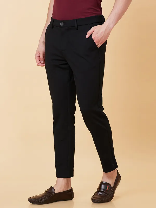 Being Human Clothing Men Cropped Fit Chino-Black