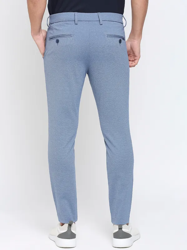 Being Human Clothing Men Cropped Fit Chino-Blue