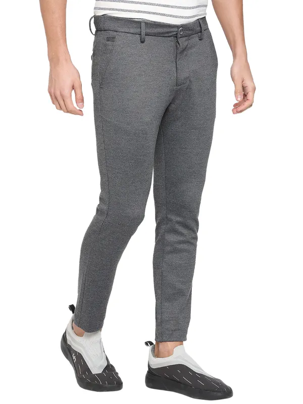 Being Human Clothing Men Cropped Fit Chino-Dk Grey