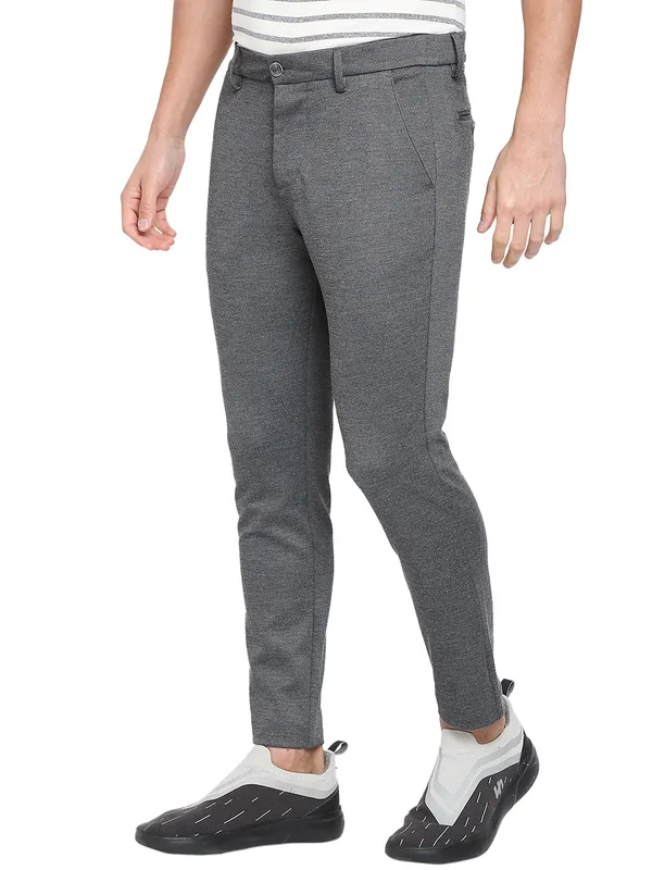 Being Human Clothing Men Cropped Fit Chino-Dk Grey