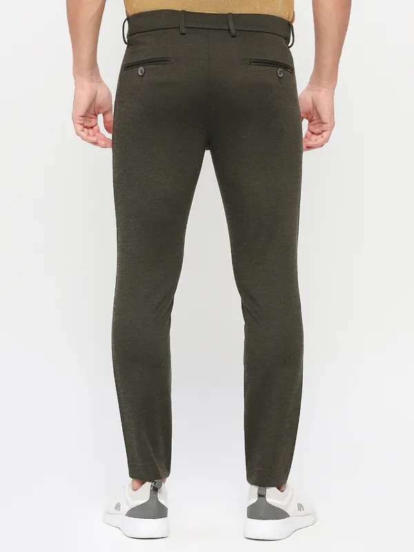Being Human Clothing Men Cropped Fit Chino-Olive