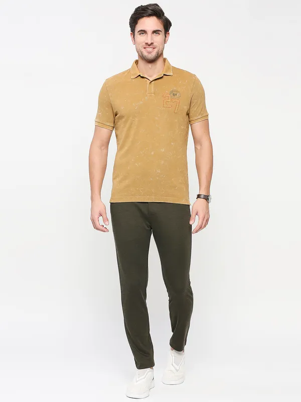Being Human Clothing Men Cropped Fit Chino-Olive