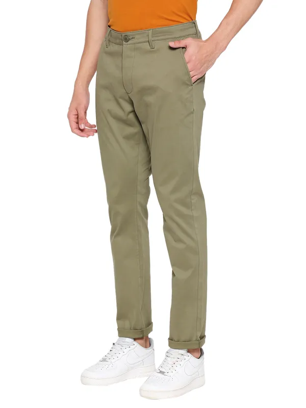 Being Human Men Slim Fit Chino-Olive