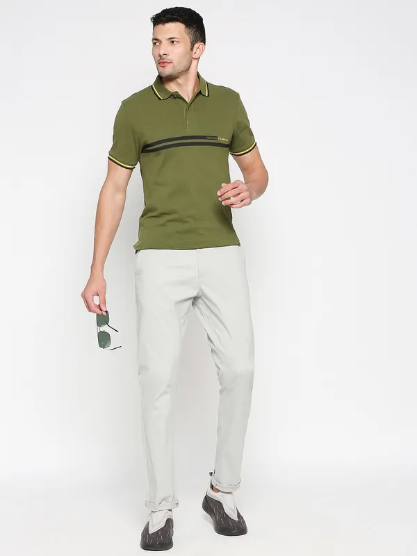 Being Human Men Slim Fit Chino-Stone