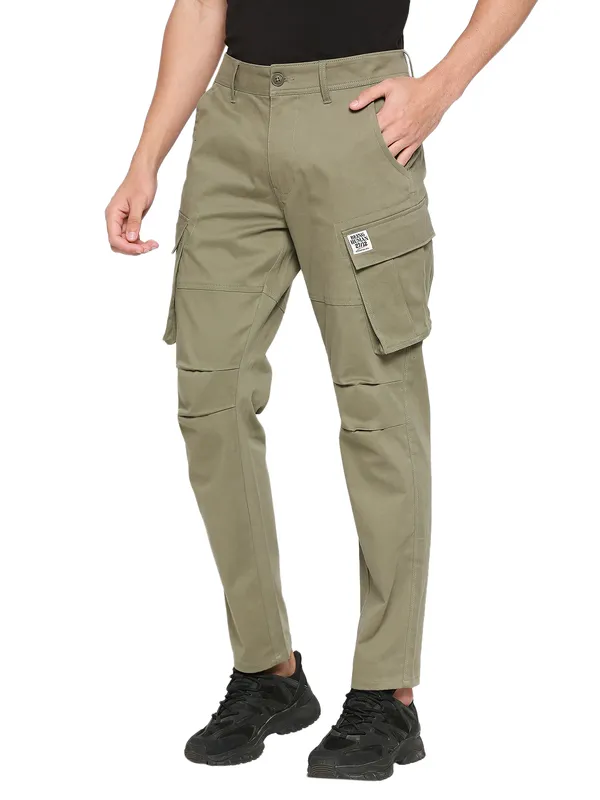 Being Human Men Slim Fit Chino-Olive