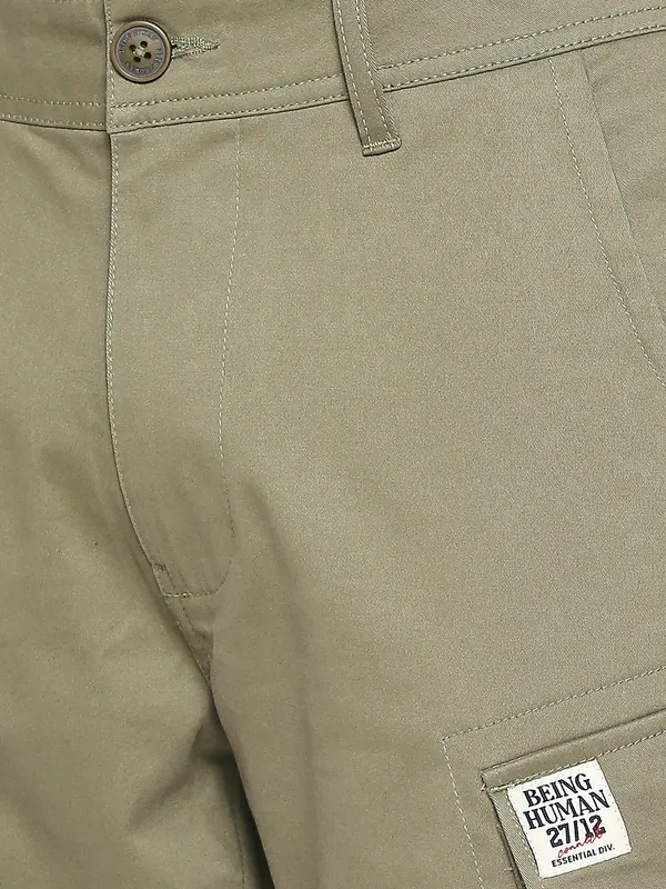 Being Human Men Slim Fit Chino-Olive