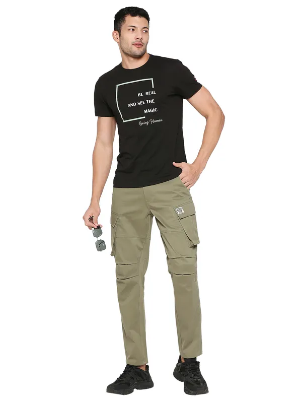 Being Human Men Slim Fit Chino-Olive