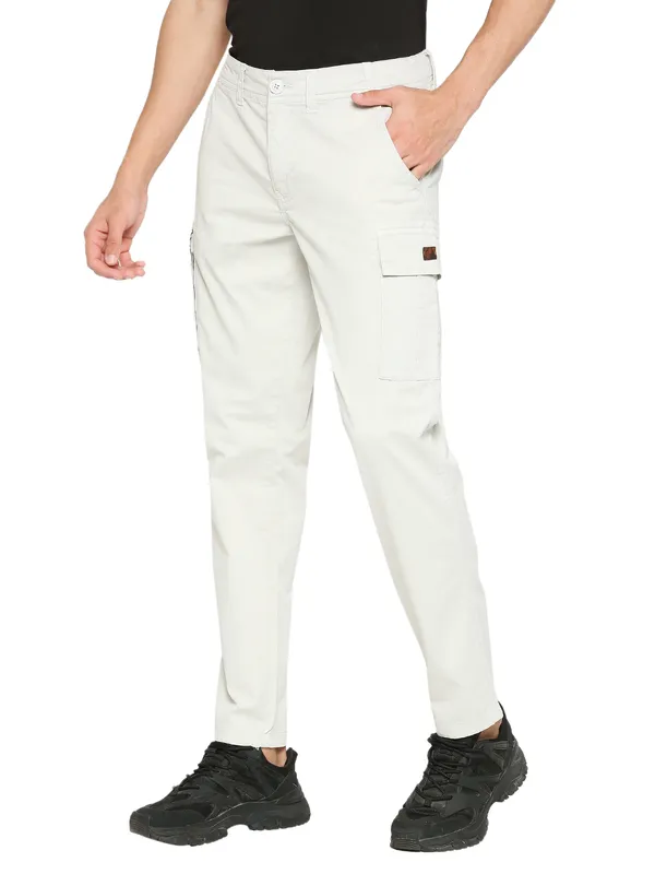 Being Human Clothing Men Slim Fit Chino-Light Grey