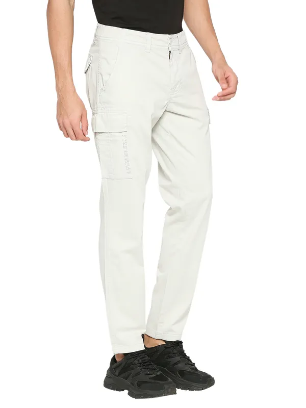 Being Human Clothing Men Slim Fit Chino-Light Grey