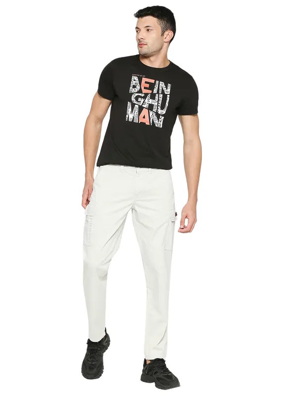 Being Human Clothing Men Slim Fit Chino-Light Grey