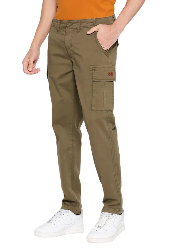 Being Human Clothing Men Slim Fit Chino-Olive